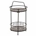 Beistelltisch >Como< in matt schwarz, dunkelgrau - 41x74x41 (BxHxT)