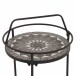 Beistelltisch >Como< in matt schwarz, dunkelgrau - 41x74x41 (BxHxT)