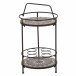 Beistelltisch >Como< in matt schwarz, dunkelgrau - 41x74x41 (BxHxT)