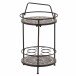 Beistelltisch >Como< in matt schwarz, dunkelgrau - 41x74x41 (BxHxT)