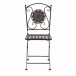 Gartenstuhl >Como< in matt schwarz, dunkelgrau - 49,5x88,5x39 (BxHxT)