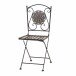 Gartenstuhl >Como< in matt schwarz, dunkelgrau - 49,5x88,5x39 (BxHxT)