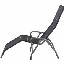 Gartenliege >Bito< in anthrazit, schwarz - 139x118x72 (BxHxT)