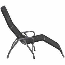 Gartenliege >Bito< in anthrazit, schwarz - 139x118x72 (BxHxT)