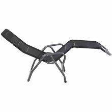 Gartenliege >Bito< in anthrazit, schwarz - 139x118x72 (BxHxT)