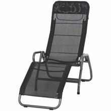 Gartenliege >Bito< in anthrazit, schwarz -...