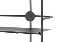 Wandregal >37562< in schwarz, Metall - 90x21x14cm (BxHxT)