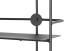 Wandregal >37562< in schwarz, Metall - 90x21x14cm (BxHxT)