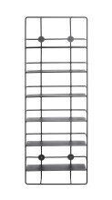 Wandregal >37563< in schwarz, Metall - 37x103x14cm (BxHxT)