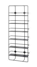 Wandregal >37563< in schwarz, Metall - 37x103x14cm...