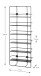 Wandregal >37563< in schwarz, Metall - 37x103x14cm (BxHxT)