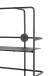 Wandregal >37563< in schwarz, Metall - 37x103x14cm (BxHxT)