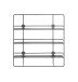 Wandregal >37564< in schwarz, Metall - 53x56x14cm (BxHxT)