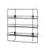 Wandregal >37564< in schwarz, Metall - 53x56x14cm (BxHxT)