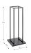 Kaminholzregal >37592< in schwarz, Metall - 33x85x33cm (BxHxT)