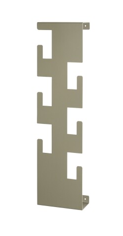 Wandgarderobe >47006< in grün, Metall - 15x60x8cm (BxHxT)