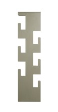 Wandgarderobe >47006< in grün, Metall - 15x60x8cm (BxHxT)
