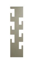 Wandgarderobe >47006< in grün, Metall - 15x60x8cm (BxHxT)