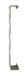 Wandgarderobe >47006< in grün, Metall - 15x60x8cm (BxHxT)