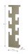 Wandgarderobe >47006< in grün, Metall - 15x60x8cm (BxHxT)