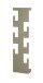 Wandgarderobe >47006< in grün, Metall - 15x60x8cm (BxHxT)