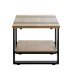 Beistelltisch >47177< in eiche, schwarz - 45x45x45cm (BxHxT)
