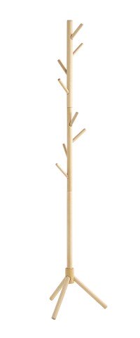 Garderobenständer >47179< in natur, Massivholz - 174x43cm (HxD)