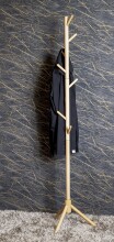 Garderobenständer >47179< in natur, Massivholz - 174x43cm (HxD)
