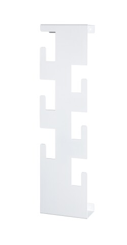 Wandgarderobe >47306< in weiß, Metall - 15x60x8cm (BxHxT)