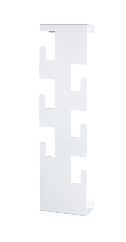 Wandgarderobe >47306< in weiß, Metall - 15x60x8cm (BxHxT)