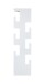 Wandgarderobe >47306< in weiß, Metall - 15x60x8cm (BxHxT)