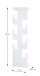 Wandgarderobe >47306< in weiß, Metall - 15x60x8cm (BxHxT)