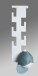 Wandgarderobe >47306< in weiß, Metall - 15x60x8cm (BxHxT)