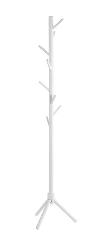 Garderobenständer >47379< in weiß, Massivholz - 174x43cm (HxD)