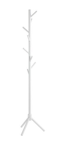 Garderobenständer >47379< in weiß, Massivholz - 174x43cm (HxD)