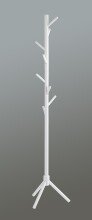 Garderobenständer >47379< in weiß, Massivholz - 174x43cm (HxD)