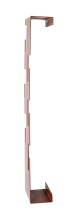 Wandgarderobe >47406< in rot, Metall - 15x60x8cm (BxHxT)