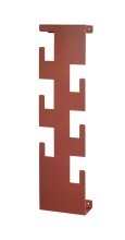 Wandgarderobe >47406< in rot, Metall - 15x60x8cm (BxHxT)