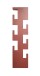 Wandgarderobe >47406< in rot, Metall - 15x60x8cm (BxHxT)