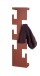 Wandgarderobe >47406< in rot, Metall - 15x60x8cm (BxHxT)