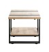 Beistelltisch >47477< in eiche, schwarz - 45x45x45cm (BxHxT)