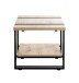 Beistelltisch >47477< in eiche, schwarz - 45x45x45cm (BxHxT)