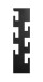 Wandgarderobe >47506< in schwarz, Metall - 15x60x8cm (BxHxT)