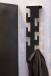 Wandgarderobe >47506< in schwarz, Metall - 15x60x8cm (BxHxT)