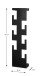 Wandgarderobe >47506< in schwarz, Metall - 15x60x8cm (BxHxT)