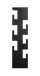 Wandgarderobe >47506< in schwarz, Metall - 15x60x8cm (BxHxT)