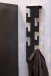 Wandgarderobe >47506< in schwarz, Metall - 15x60x8cm (BxHxT)