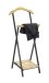 Herrendiener >47508< in natur, schwarz, Massivholz, Metall - 45x110x45cm (BxHxT)