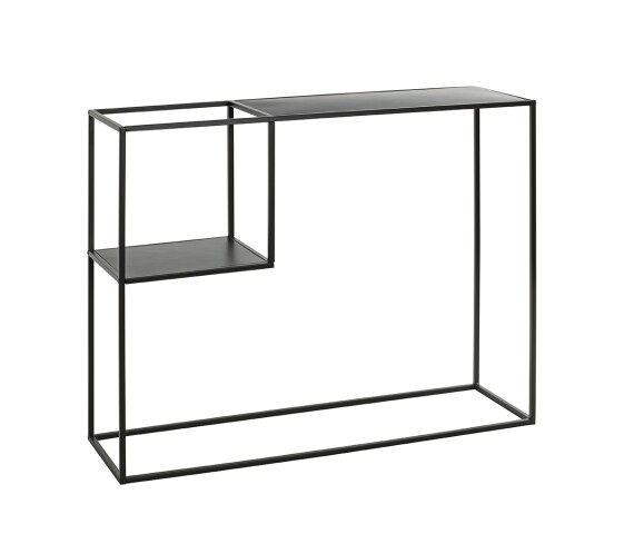 Konsole >47518< in schwarz, Metall - 100x80x30cm (BxHxT)