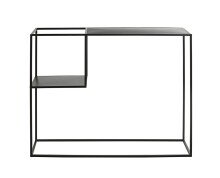 Konsole >47518< in schwarz, Metall - 100x80x30cm (BxHxT)